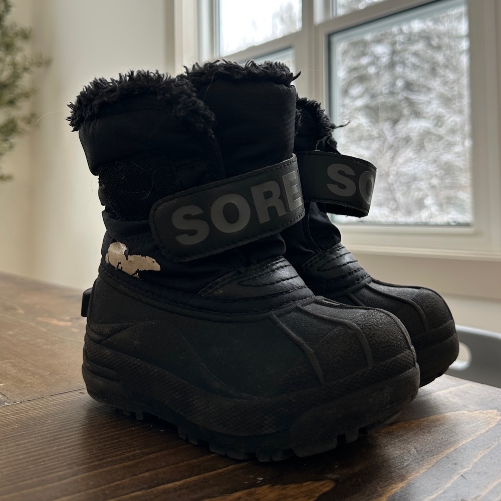 Sorel Black Kids Snow Boots